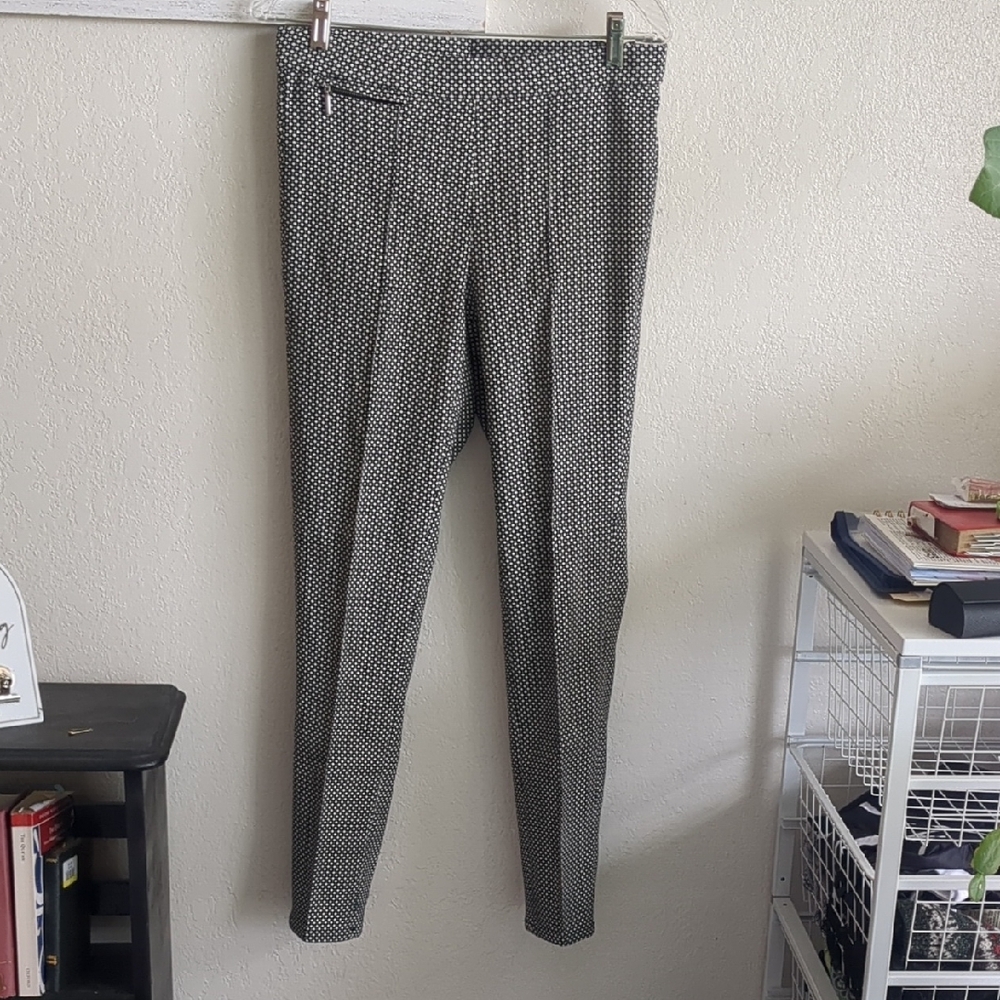 Women's Black and White Patterned Pants